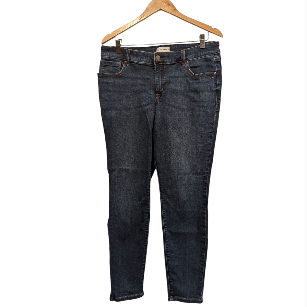 Lane Bryant Signature Fit Mid Rise Skinny Jeans Dark Blue Size 12